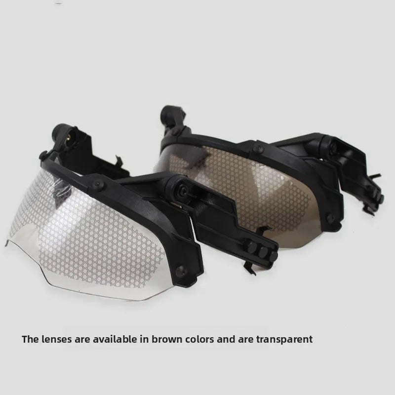 New Tactical FAST Helmet Half Face Mask With Flip Goggles Hunting Airsoft CS Game Paintball Mask Helmet Accessories Gear