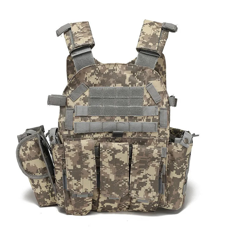 Nylon Pouch Molle Gear Tactical Vest Body Armor Hunting Plate Carrier Airsoft Accessories 6094 Combat War CS game Security Vest