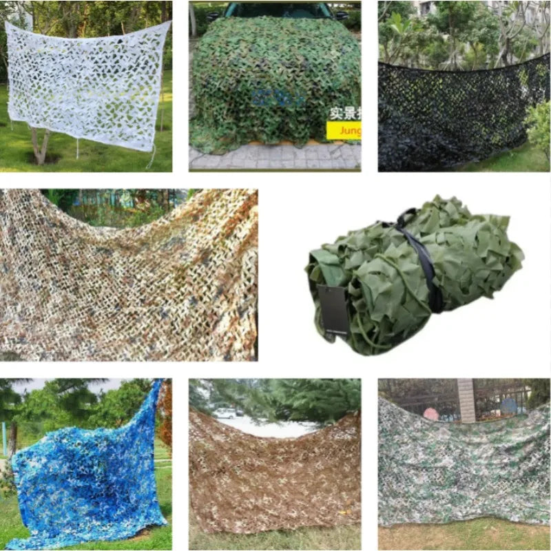 Double Layer Military Camouflage Net Sun Shelter Camo Netting for Hunting Accessories Camping Home Decoration Tactical Gear