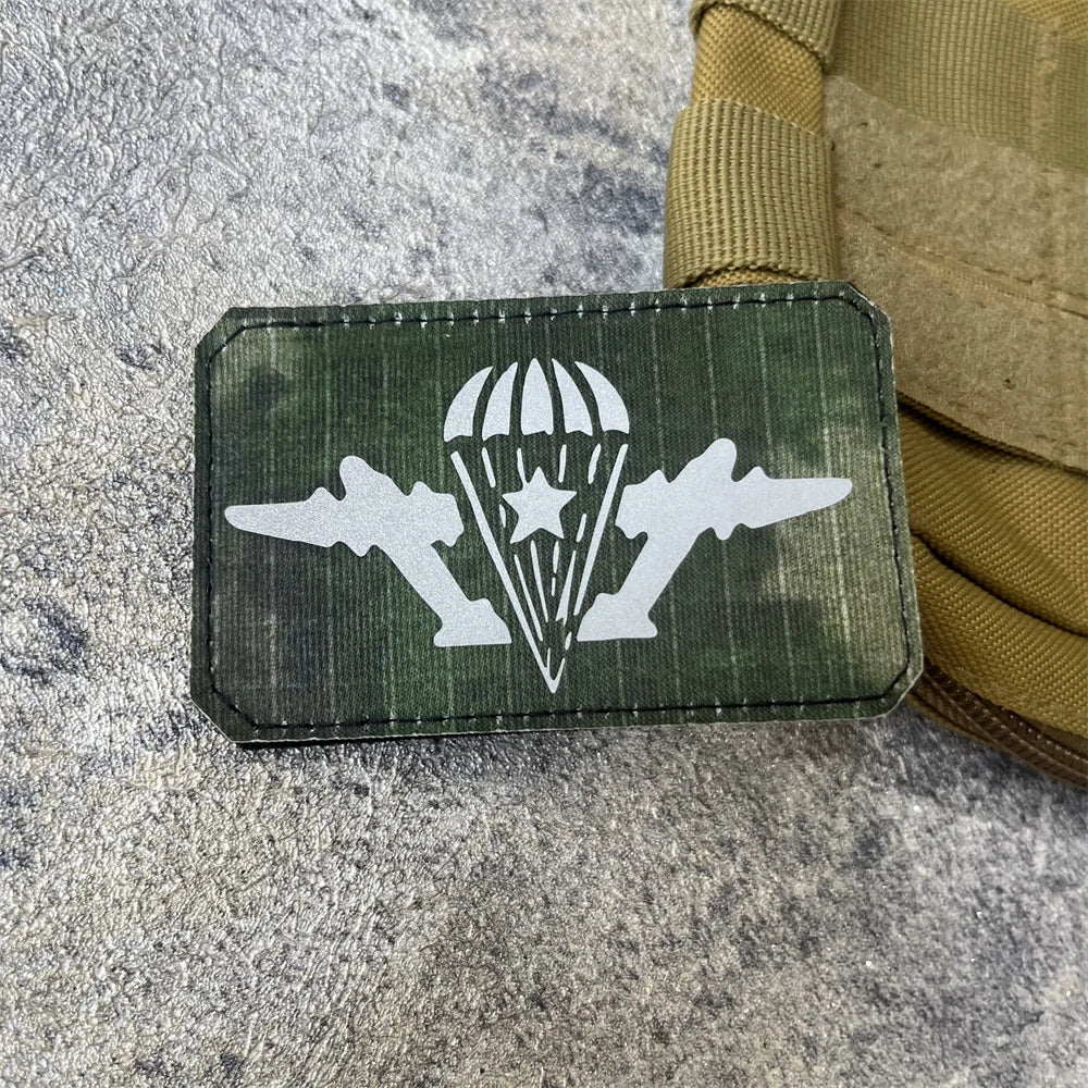 "VDV" Chevron Morale Badge Patch Military Tactical Emblem Call Sign Patch Technology Printed Hook and Loop Backpack Stickers