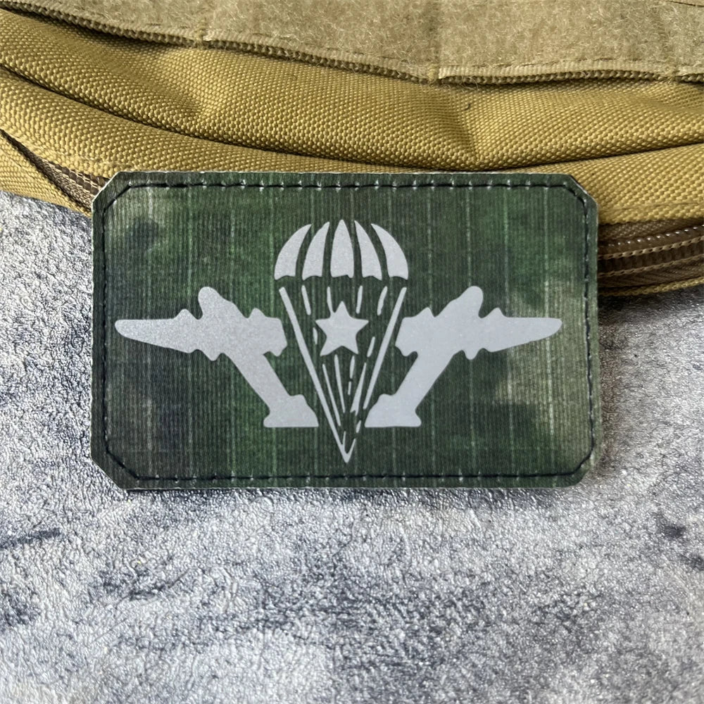 "VDV" Chevron Morale Badge Patch Military Tactical Emblem Call Sign Patch Technology Printed Hook and Loop Backpack Stickers
