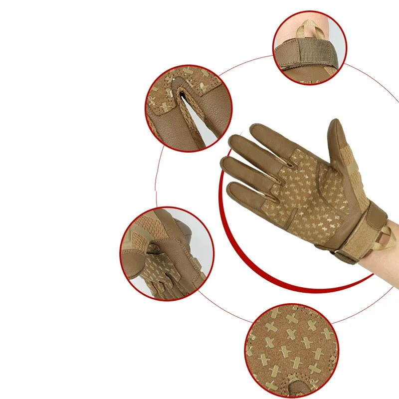 Tactical Gloves Airsoft Shooting Gloves Outdoor Protective Women Men Hiking Touch Screen Full Finger Gloves Gear