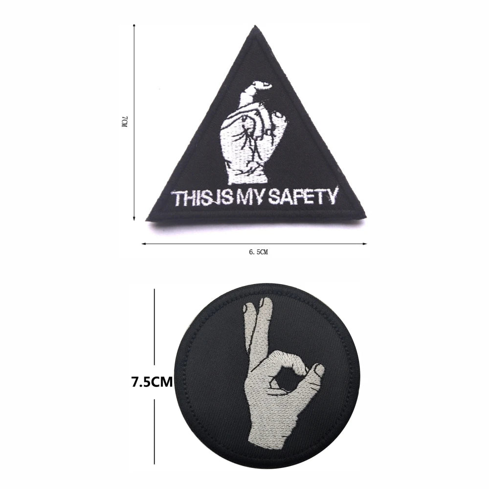 This Is My Safety Embroideried Patch Armband Badge Applique Embellishment Okay Tactical Embroidery Patches