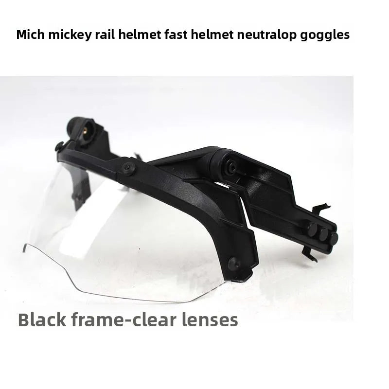 New Tactical FAST Helmet Half Face Mask With Flip Goggles Hunting Airsoft CS Game Paintball Mask Helmet Accessories Gear