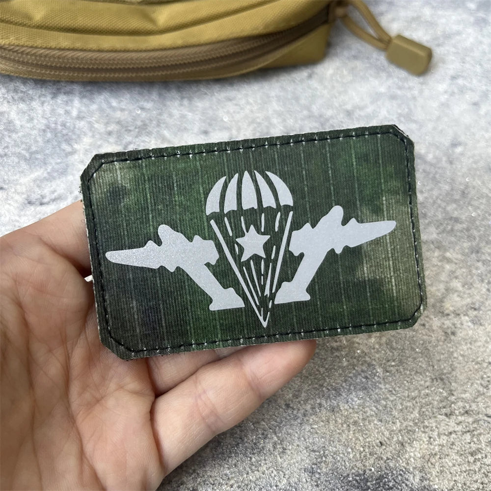 "VDV" Chevron Morale Badge Patch Military Tactical Emblem Call Sign Patch Technology Printed Hook and Loop Backpack Stickers