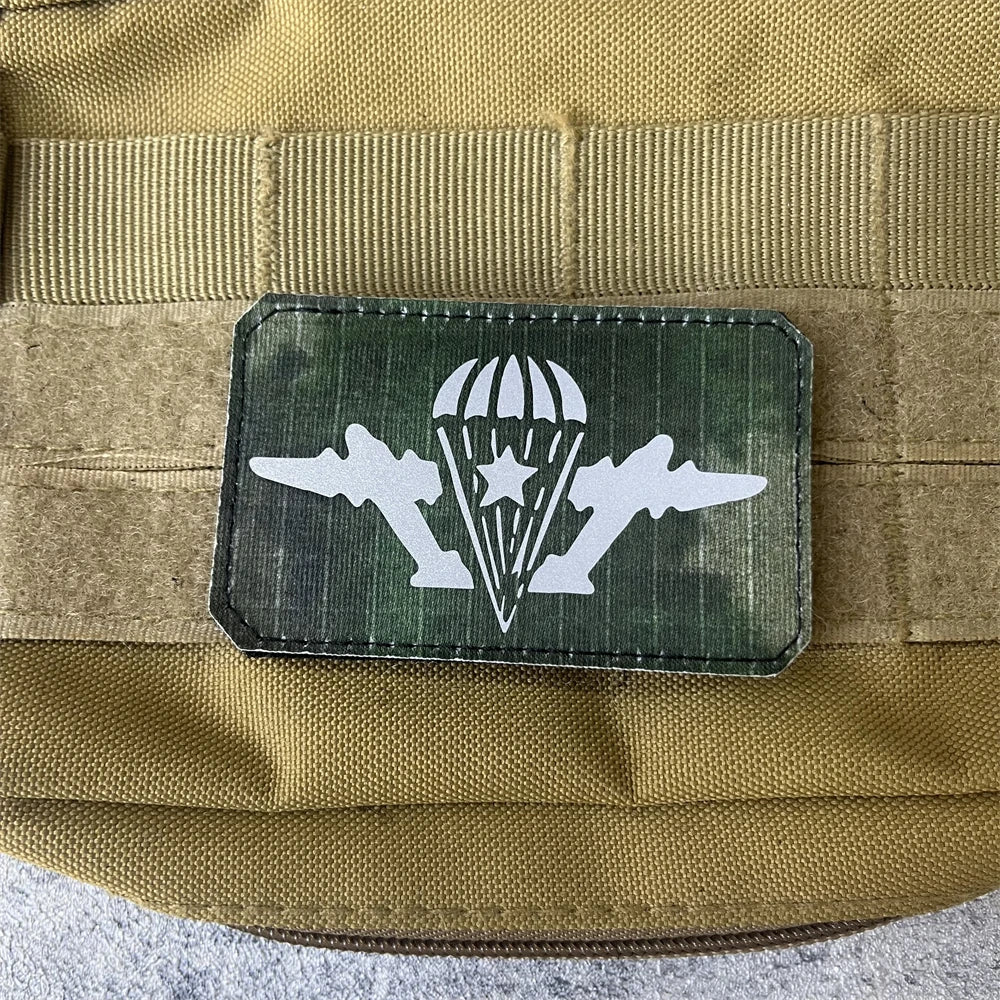 "VDV" Chevron Morale Badge Patch Military Tactical Emblem Call Sign Patch Technology Printed Hook and Loop Backpack Stickers