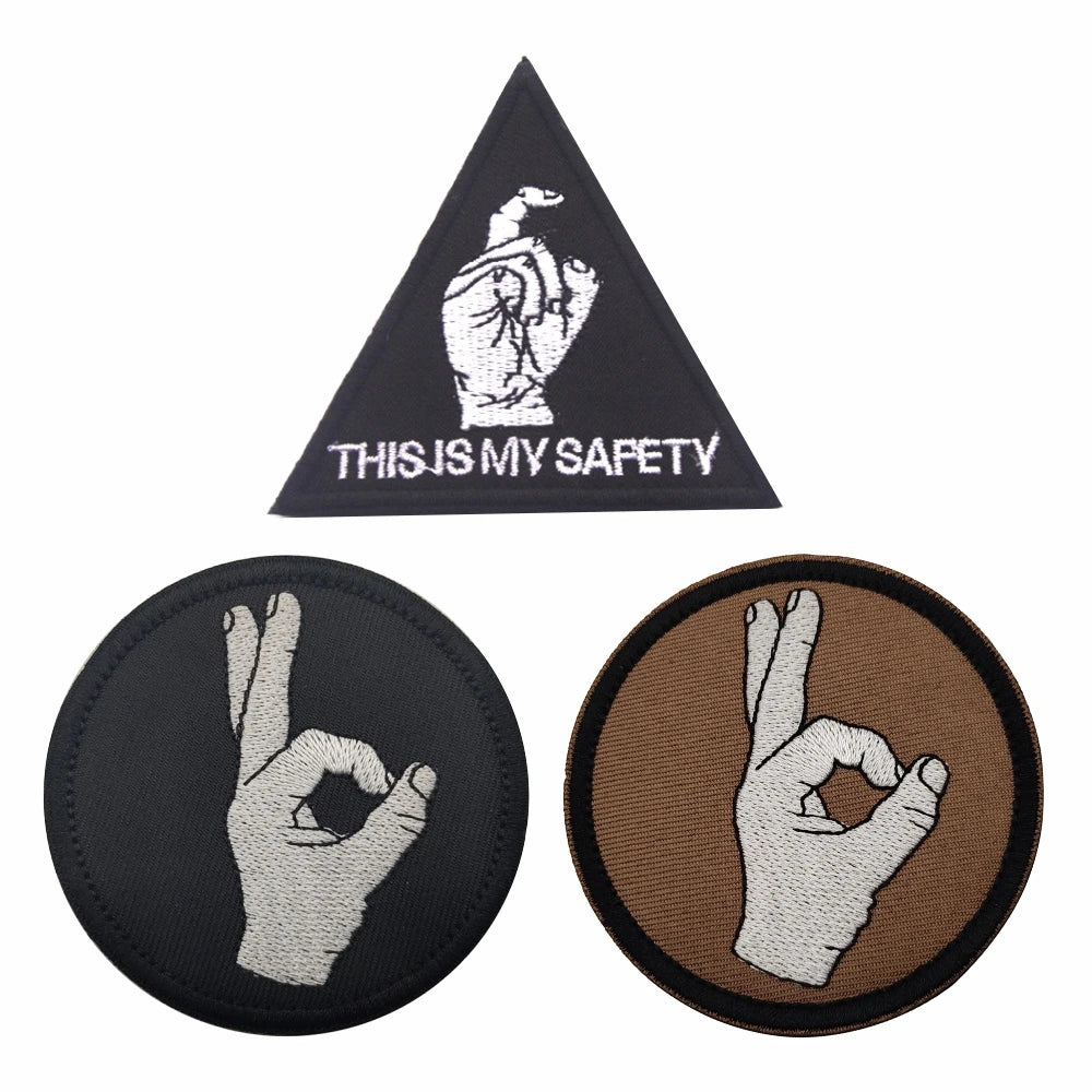 This Is My Safety Embroideried Patch Armband Badge Applique Embellishment Okay Tactical Embroidery Patches