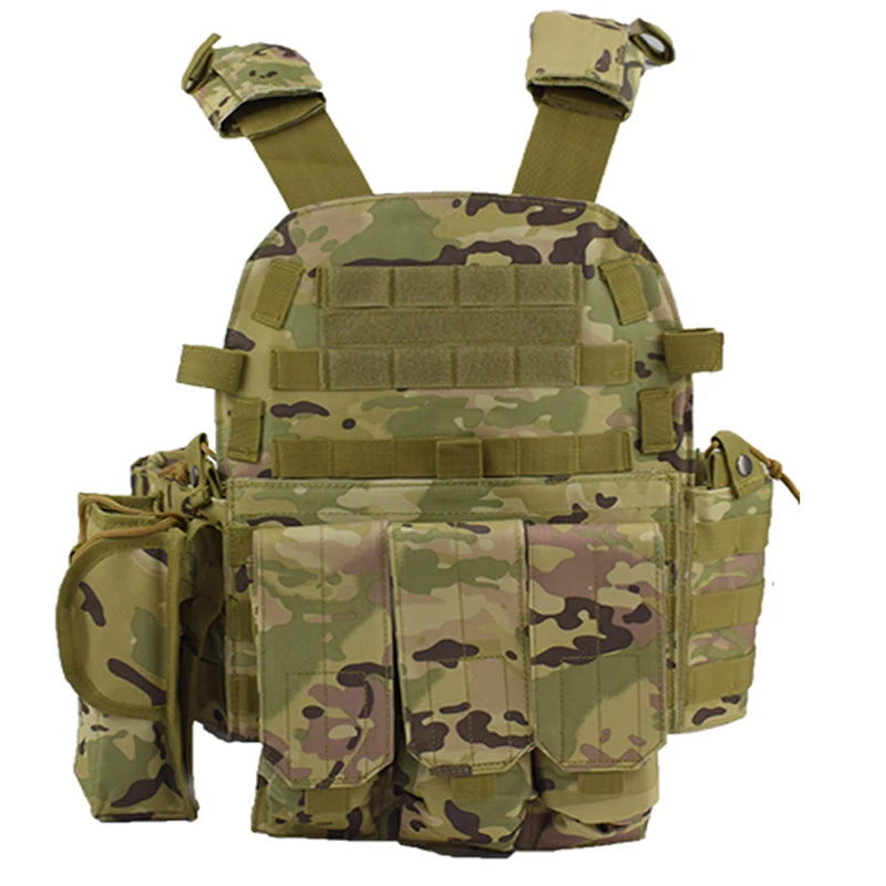 Nylon Pouch Molle Gear Tactical Vest Body Armor Hunting Plate Carrier Airsoft Accessories 6094 Combat War CS game Security Vest
