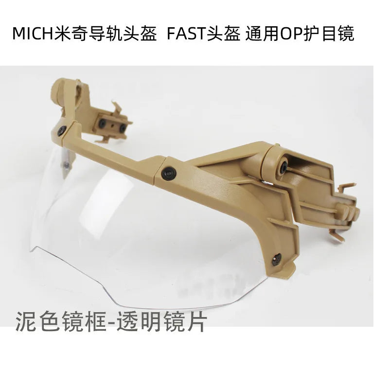 New Tactical FAST Helmet Half Face Mask With Flip Goggles Hunting Airsoft CS Game Paintball Mask Helmet Accessories Gear