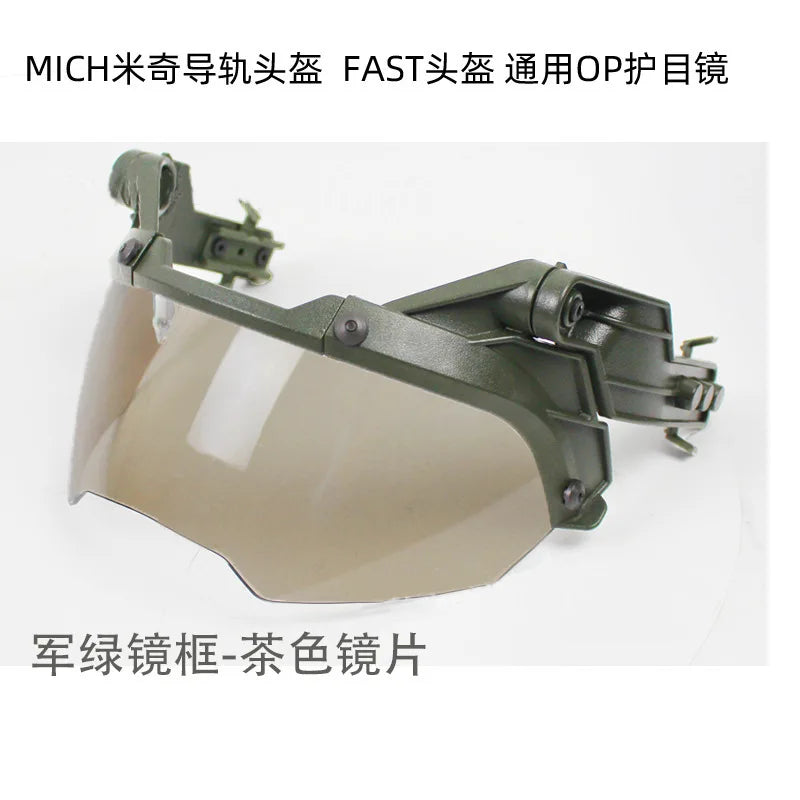 New Tactical FAST Helmet Half Face Mask With Flip Goggles Hunting Airsoft CS Game Paintball Mask Helmet Accessories Gear