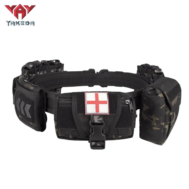 Yakeda Gear User Outdoor Black Hunting Tactics Law Enforcement Duty Security Traffic Air Gun Belt Airsoft Equipment