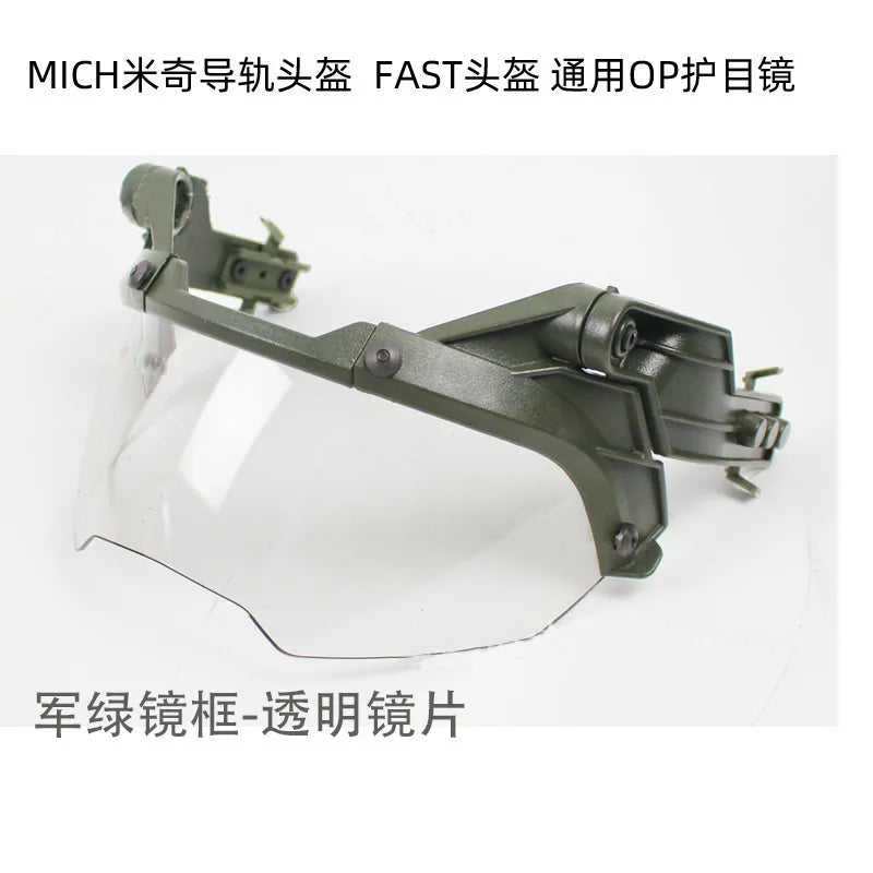 New Tactical FAST Helmet Half Face Mask With Flip Goggles Hunting Airsoft CS Game Paintball Mask Helmet Accessories Gear