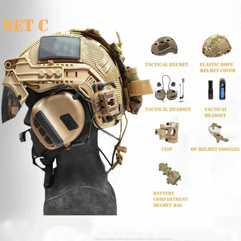Airsoft Paintball Full Helmet Set Cp Camouflage Tactical Helmet Cod19 Ghost Cosplay - Gaming Cosplay Gear Military Fan Cosplay