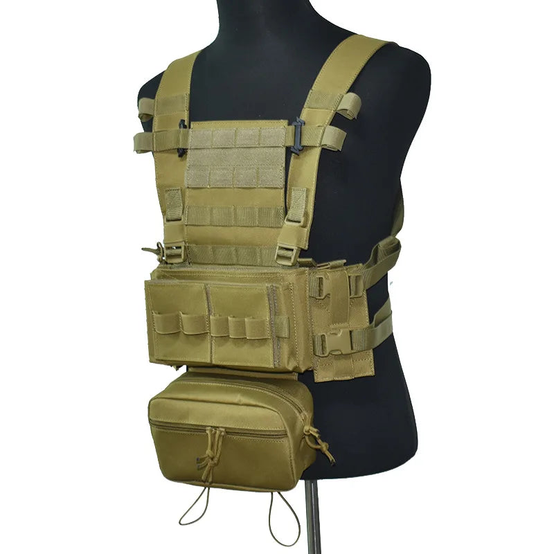 Combat Tactical Molle Vest Ammo MK3 Chest Rig Removable Hunting Airsoft Paintball Gear Vest With AK 47/74 Magazine Pouch