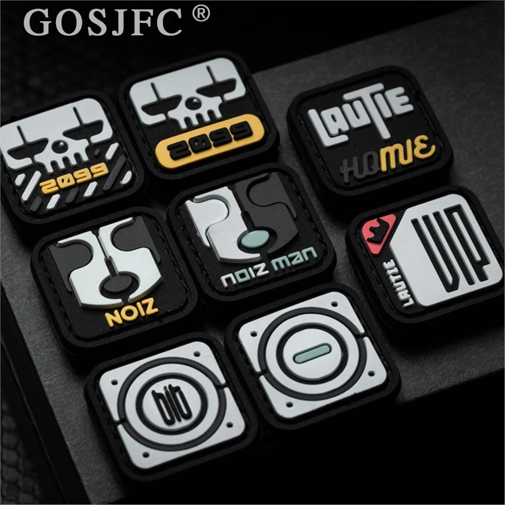 LAUTIE Patch Magnetic Refrigerator Sticker EDC Accessories Armband Tactical Epaulettes Backpack Rubber Stickers