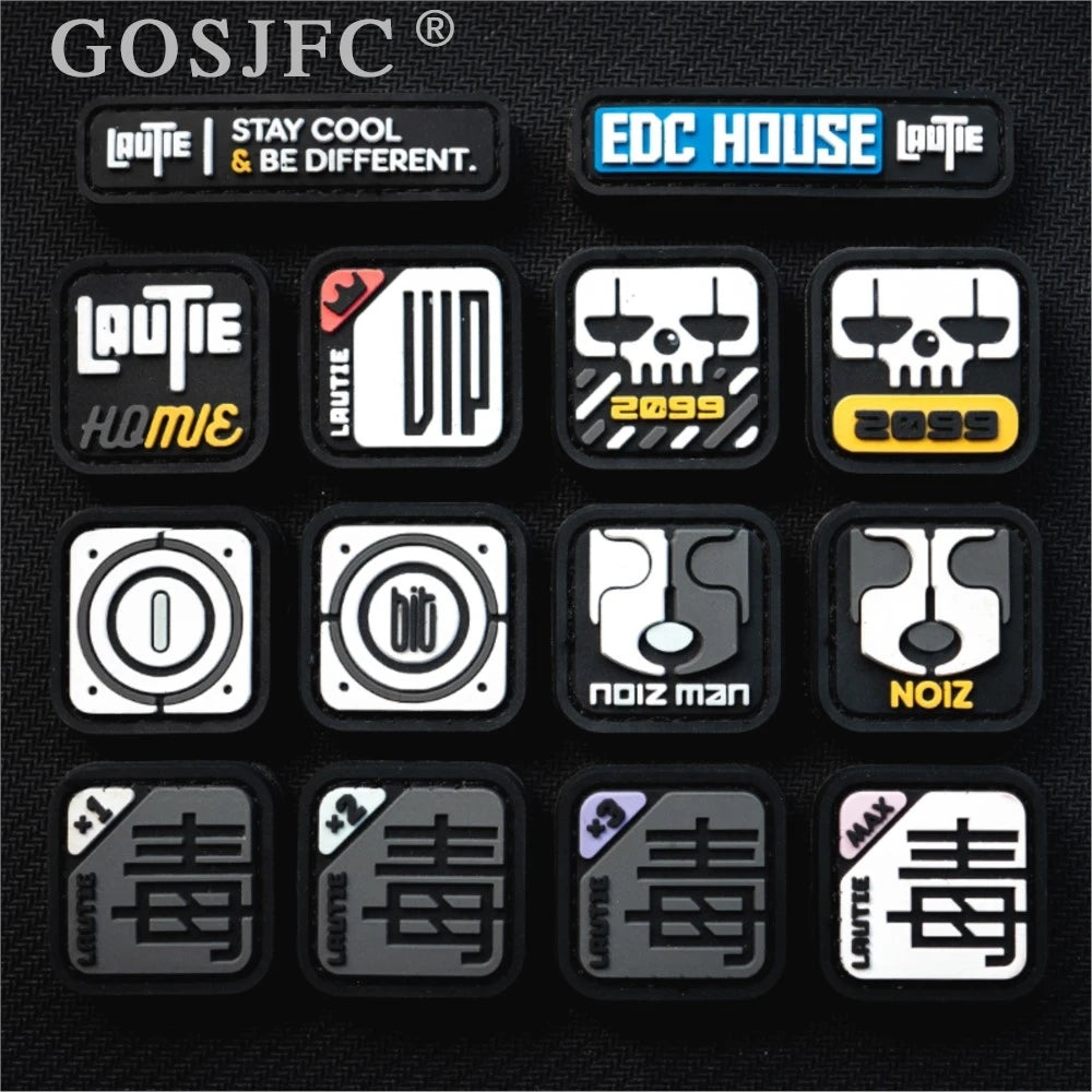 LAUTIE Patch Magnetic Refrigerator Sticker EDC Accessories Armband Tactical Epaulettes Backpack Rubber Stickers