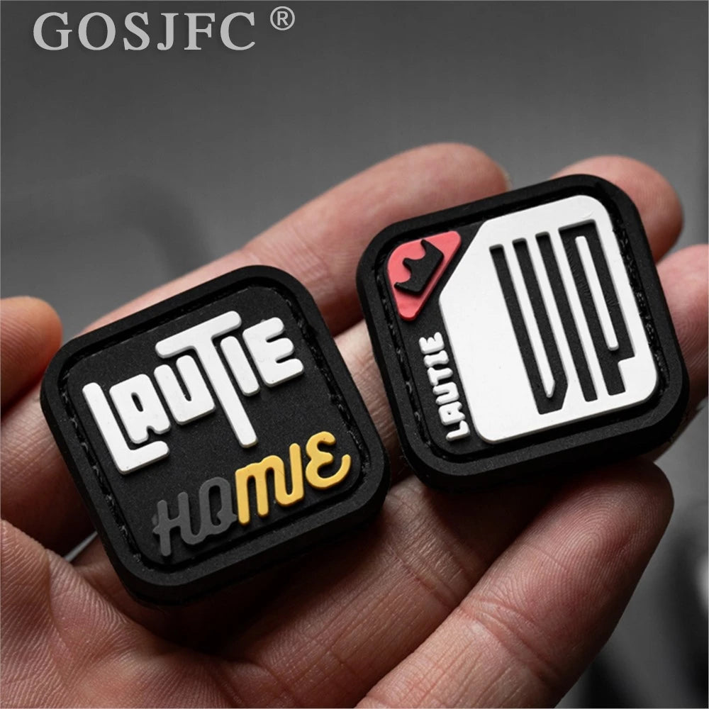 LAUTIE Patch Magnetic Refrigerator Sticker EDC Accessories Armband Tactical Epaulettes Backpack Rubber Stickers