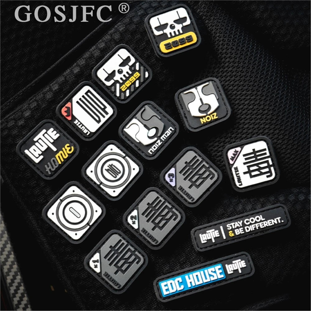 LAUTIE Patch Magnetic Refrigerator Sticker EDC Accessories Armband Tactical Epaulettes Backpack Rubber Stickers